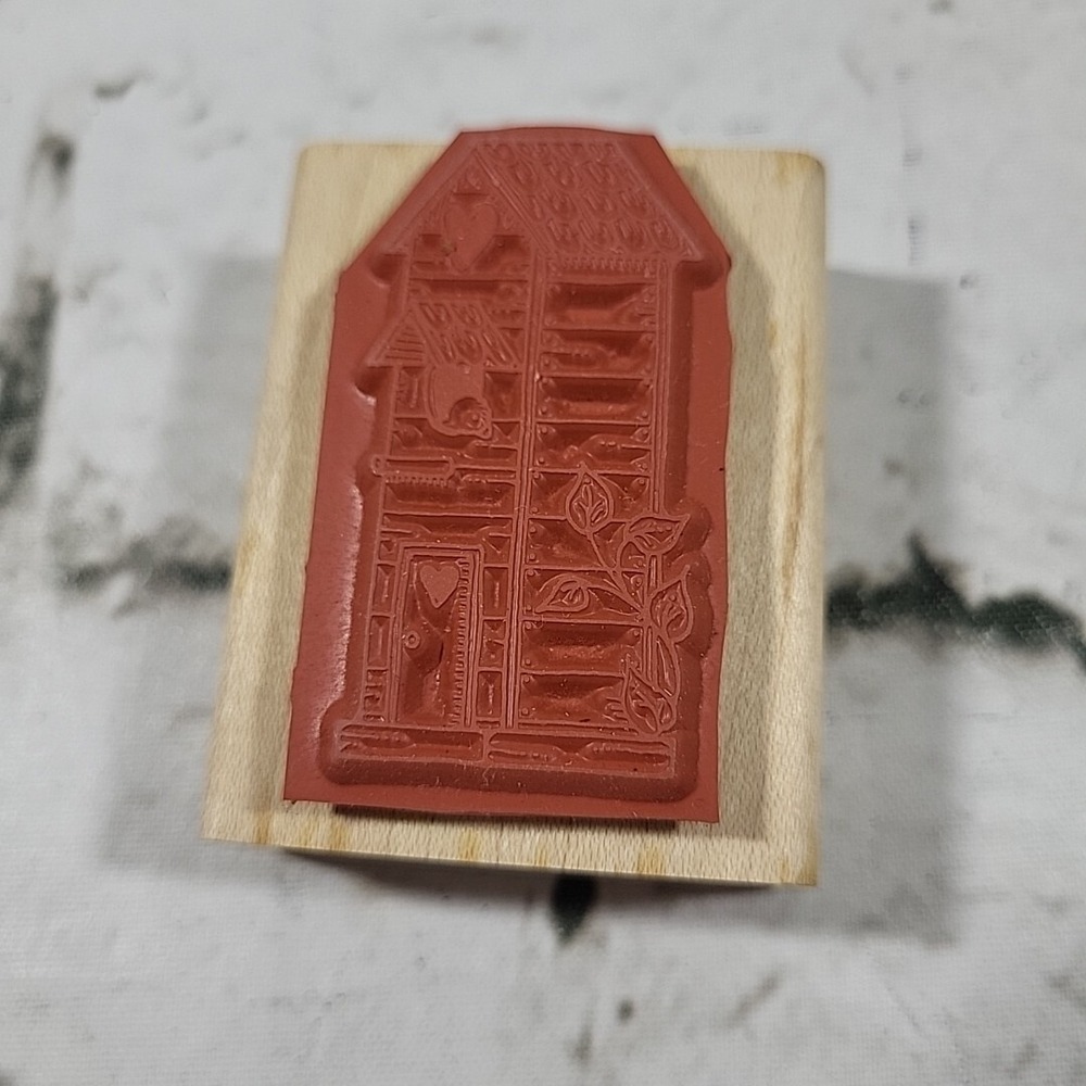 Stampin' Up! Mini Birdhouses Rubber Stamp Set Of 5 Vintage 1996 Crafts - Picture 8 of 9
